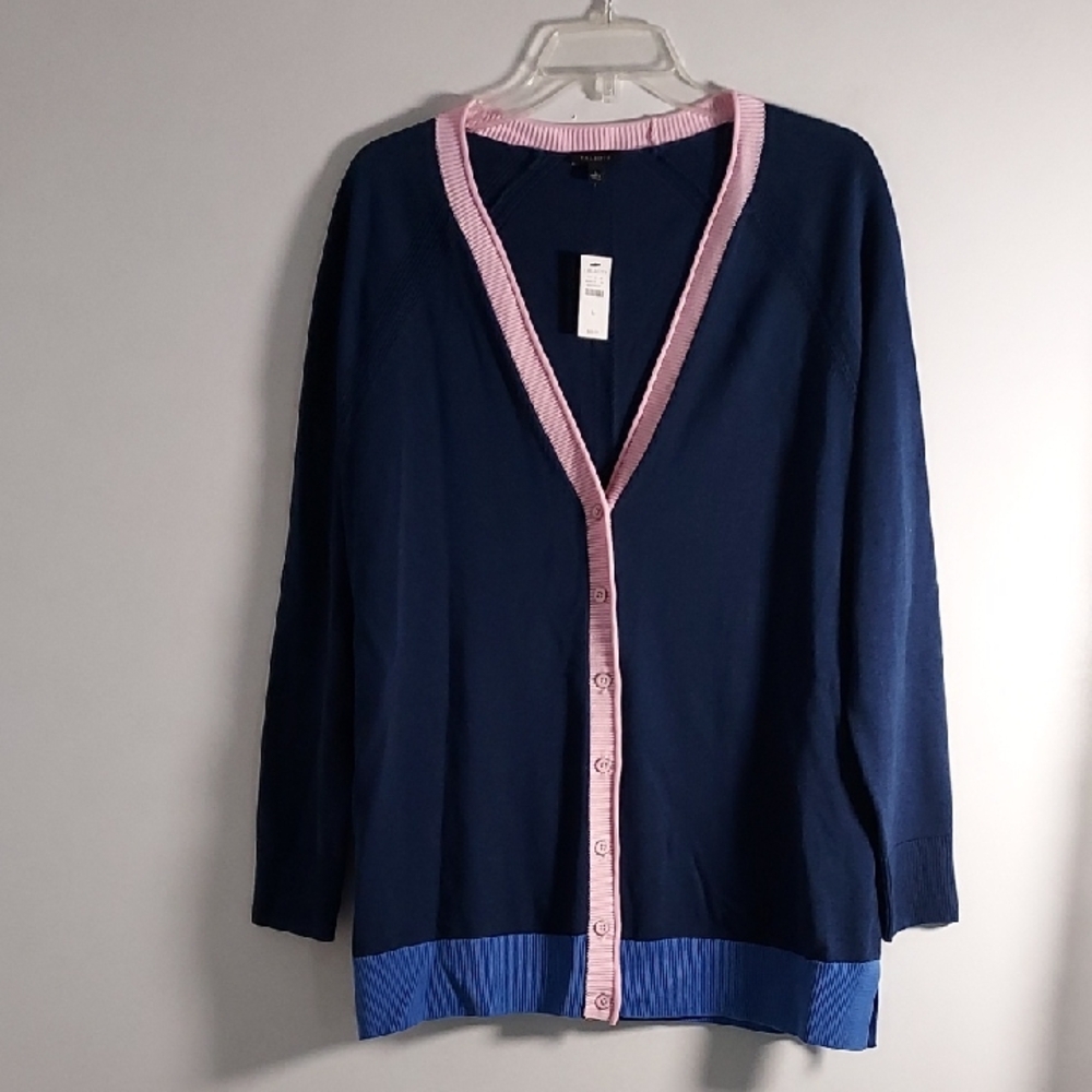 TALBOTS BUTTON DOWN SWEATER NWT ( SIZE LARGE)